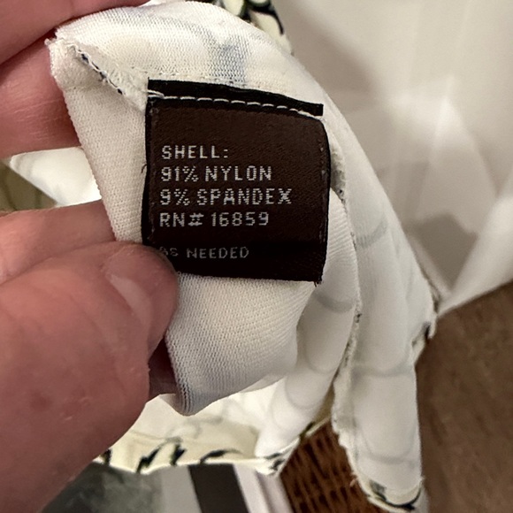 J. McLaughlin Black Green Ivory Geometric Print Stretch Dress size small - Picture 7 of 8